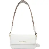 Valentino Elegante Weiße Damentasche mit Abnehmbaren Schultergurten und Logo