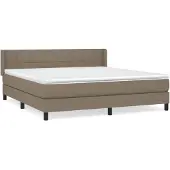 Syfax Boxspringbett mit Matratze Taupe 160x200 cm Stoff