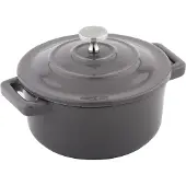 CS Kochsysteme Kochtopf CS KOCH-SYSTEME "XANTEN Mini, Durchmesser: 13 x 10 cm, Gusseisen, hellgrau", grau, B:10cm H:5cm L:13cm Ø:10cm, Töpfe, Kochtopf, Gusseisen aus DISA-Verfahren mit PronamelPlus Emaille