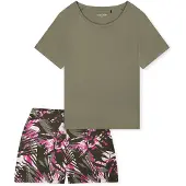 Schiesser Damen Pyjama ModernSchlafanzug, Pyjama Set, Nachtwäsche