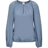 MADELEINE Langarmbluse "Blusenshirt Schlupfbluse mit edlen Raffungen" Bluse mit schmalen Einfassband