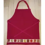 Framsohn Frottier Kochschürze 'Gewürze' Waffel 68 x 76 cm Rot