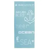 Framsohn Frottier Strandtuch Liegetuch 'Nautic' 75 x 180 cm Türkis #