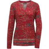 Goldner Print-Shirt "Kurzgröße Elegantes Blusenshirt, Paisley-Design" keine/nicht relevant