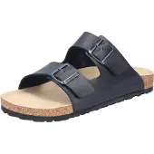 Rieker Pantolette Sommerschuh, Schlappen, Hausschuh, mit zwei Schnallenverschlüssen