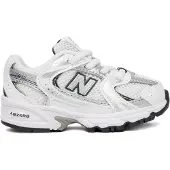 New Balance Unisex für Kinder. IZ530V1 Schuhe 530 Bungee weiß (25), Wohnung, Schnürsenkel, Lässig, Kinderbekleidung