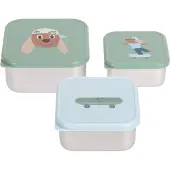 Lassig 3-tlg. Edelstahl-Snackboxen-Set - Tiny Team