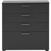 Proregal Schubladenschrank Hippo HxBxT 84 x 80 x 40 cm 4 Schubladen Anthrazit