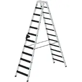 Proregal Stufen-Stehleiter beidseitig begehbar mit clip-step relax 2x12 Stufen