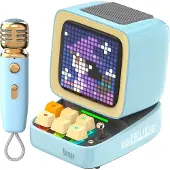Divoom Ditoo-Mic Mini, 15 W, Kabellos, Tragbarer Mono-Lautsprecher, Blau, Mobiltelefon / Smartphone, MicroSD (TransFlash)
