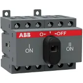 ABB OT16F3C Lastumschalter 3-polig 16A mit schwarzem Knebelgriff I-0-II 1SCA104816R1001