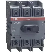 ABB OT125F3 Lasttrennschalter 3-polig 125 A, mit schwarzem Knebelgriff Trägerplatten- und DIN-Schienenmontage 1SCA105033R1001