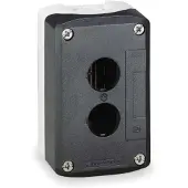 Schneider Electric Electric XALD02H7 Leergehäuse, Harmony XALD, Kunststoff, dunkelgrau, 2 Bohrungen, 22mm, UL/CSA