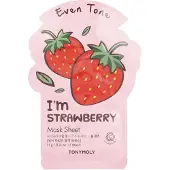 TonyMoly Ich bin Erdbeere Gesichtsmaske, feuchtigkeitsspendende Behandlung, natürliche Inhaltsstoffe, 1 Stück