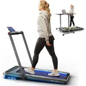 Sportstech Laufband sWalk_Plus 2-in-1 | Klappbar mit LED | 12 km/h | App-Kompatibel