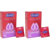 Durex Gefühlsecht extra feucht Kondome 2x 2x10 St