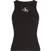 Calvin Klein Jeans Top Monologo J20J225301 Schwarz Slim Fit 38