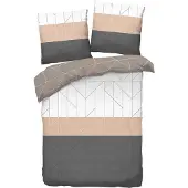 TRAUMSCHLAF Mako-Satin Bettwäsche Locarno grau 135x200 cm + 80x80 cm