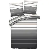 TRAUMSCHLAF Mako-Satin Bettwäsche Girona silber 200x200 cm + 2x 80x80 cm