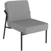 Medso Sessel MEDSO, Polypropylen/Stahl, Sitzhöhe 41 cm, grau/mattschwarz
