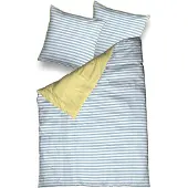 TRAUMSCHLAF Mako Satin Bettwäsche Capri hellblau 135x200 cm + 80x80 cm