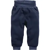 Schnizler Baby Pumphose Fleece mit Strickbund in Marine | Gr.: 104