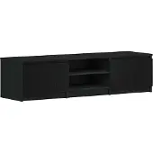 vidaXL TV-Schrank Schwarz Eichen-Optik 140x40x36 cm Holzwerkstoff