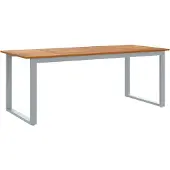vidaXL Garten Essgruppe 9 stk. Grau Massivholz Akazie