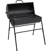 vidaXL Grill mit 2 Grillrosten Schwarz 80x95x90 cm Stahl