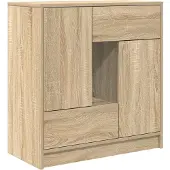vidaXL Sideboard mit Schubladen und Türen Sonoma-Eiche 70,5x34x74,5 cm