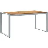 vidaXL Gartentisch Grau 160 x 80 x 75 cm Massivholz Akazie