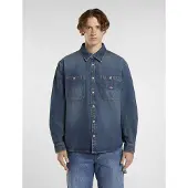 Dickies Hemdbluse MECHANIC DENIM SHIRT LS KHAKI TINTED BLUE herren