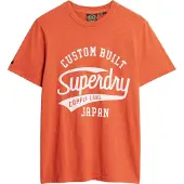 Superdry für Herren. M1011905A Kupferlabel-T-Shirt orange (XXL), Lässig, Baumwolle, Kurzarm