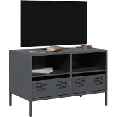 vidaXL TV-Schrank Anthrazit 68x39x43,5 cm Kaltgewalzter Stahl