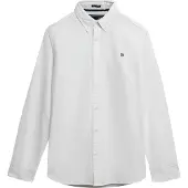 Superdry für Herren. M4011037A Classic Oxford L/S Hemd weiß (M), Baumwolle, Klassisch, Langarm