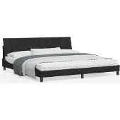 vidaXL Bettgestell ohne Matratze "Hanko" Schwarz 200x200 cm Samt