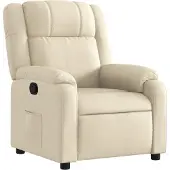 vidaXL Relaxsessel Creme Stoff