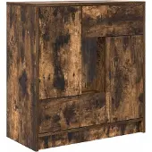 vidaXL Sideboard mit Schubladen und Türen Räuchereiche 70,5x34x74,5 cm