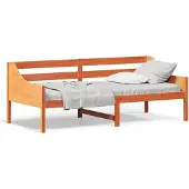 vidaXL Tagesbett ohne Matratze Wachsbraun 80x200 cm Massivholz Kiefer