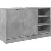 vidaXL Waschbeckenunterschrank Betongrau 90x29x55 cm Holzwerkstoff