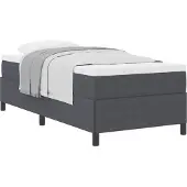 vidaXL Boxspringbett Dunkelgrau 90 x 190 cm Cordstoff