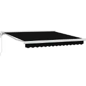 vidaXL Ausziehbare Markise Schwarz 300 x 250 x 165 cm Stoff und Metall