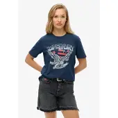 Superdry Embellish Varsity Relaxed Kurzarm-t-shirt