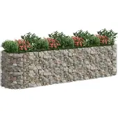 vidaXL Gabionen-Hochbeet Verzinktes Eisen 400x100x100 cm