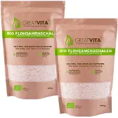 GreatVita Bio Flohsamenschalen 2x500gr 1 kg Samen