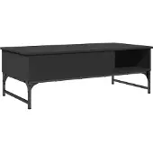 vidaXL Couchtisch Schwarz 100x50x35 cm Holzwerkstoff und Metall