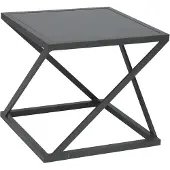 Stern Jackie Beistelltisch Aluminium/Glas 50x50 cm