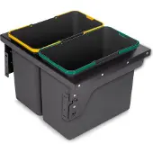 Emuca Seitlicher 2x24l Automatik-recyclingbehälter