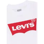 Levi's T-Shirt KIDS "LVB BATWING TEE", Jungen, Gr. 12/152, weiß, Single Jersey, Obermaterial: 100% Baumwolle, bedruckt, Basic schmal hüftlang, Rundhals, gerader Abschluss, Shirts T-Shirt, for BOYS
