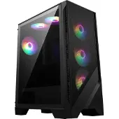 MSI MAG Forge 120A AIRFLOW, Midi Tower, PC, Schwarz, Transparent, ATX, micro ATX, Mini-ITX, Netz, Putz, Gaming